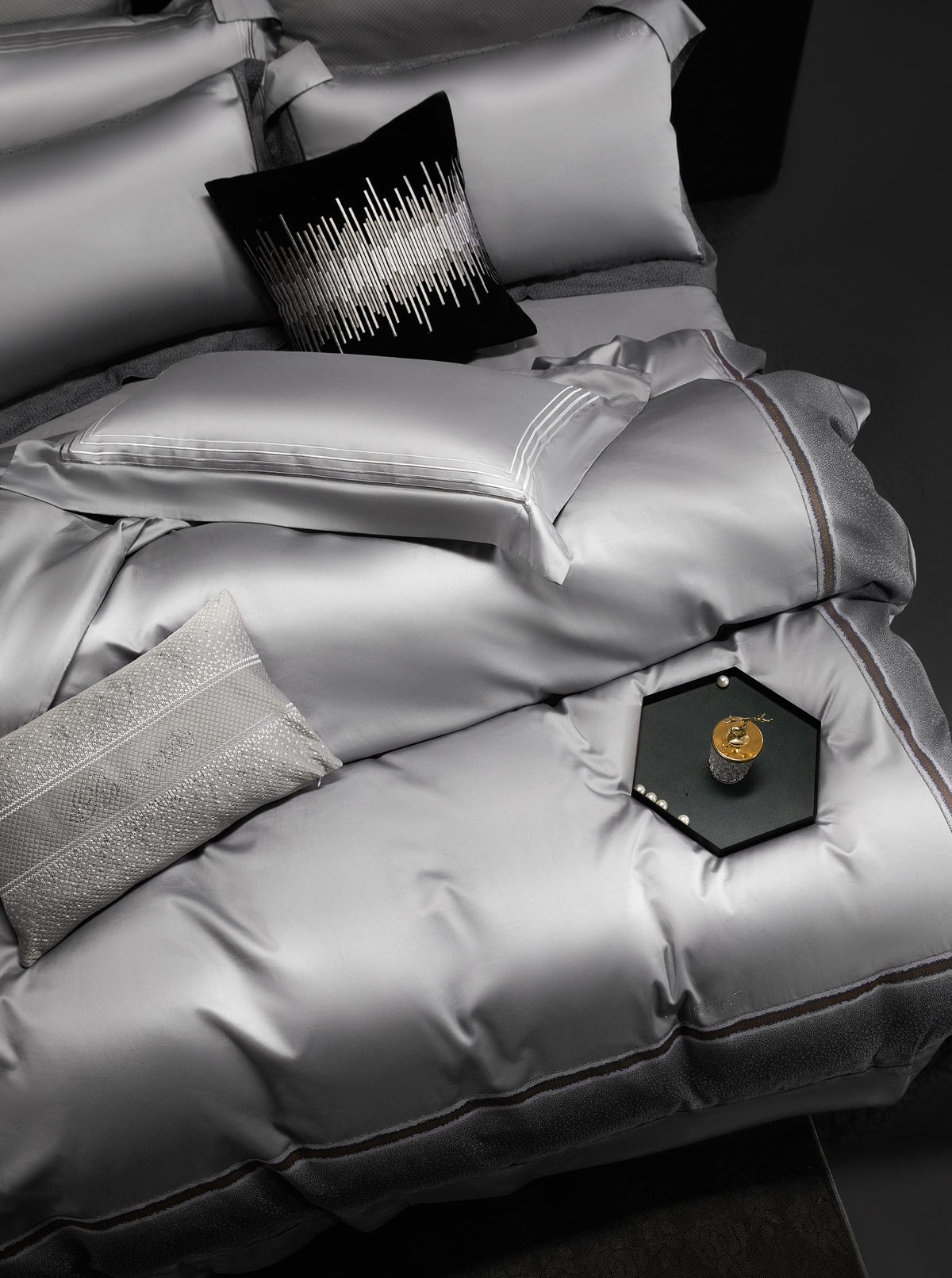 Kate Pima Cotton Bedding — Glacier Grey — view 19