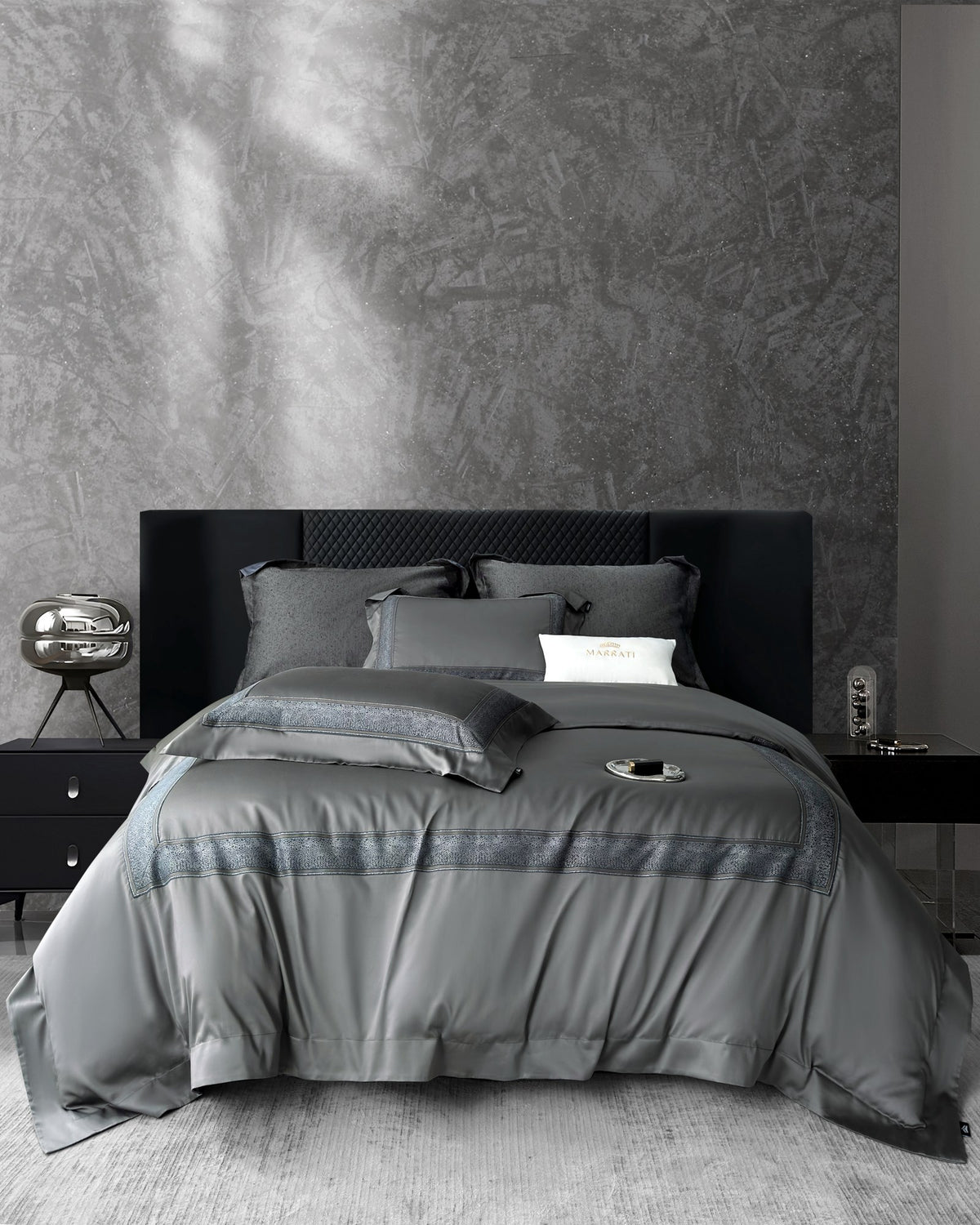 Champs Pima Cotton Bedding — Imperial Grey — view 1