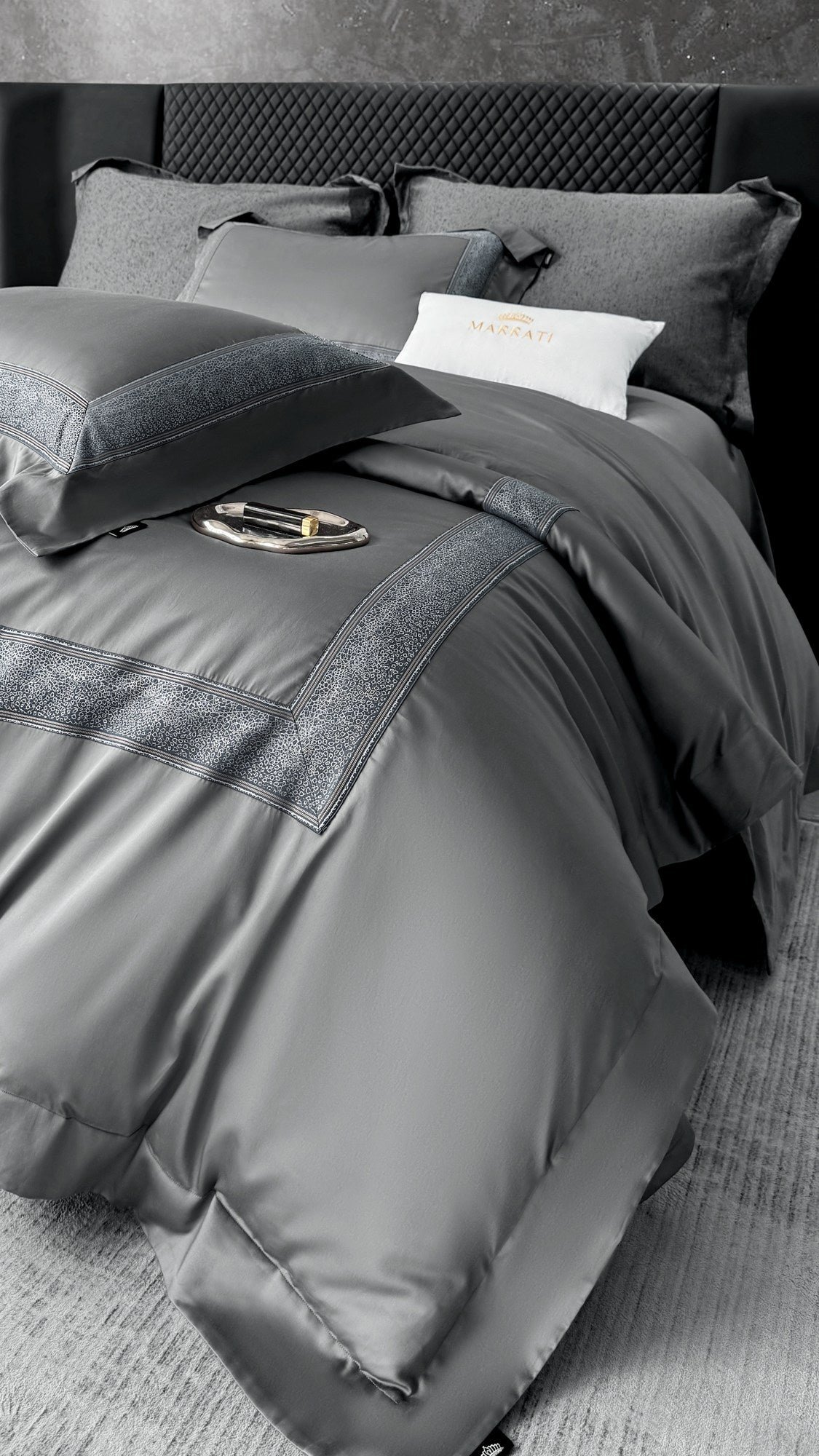 Champs Pima Cotton Bedding — Imperial Grey — view 2