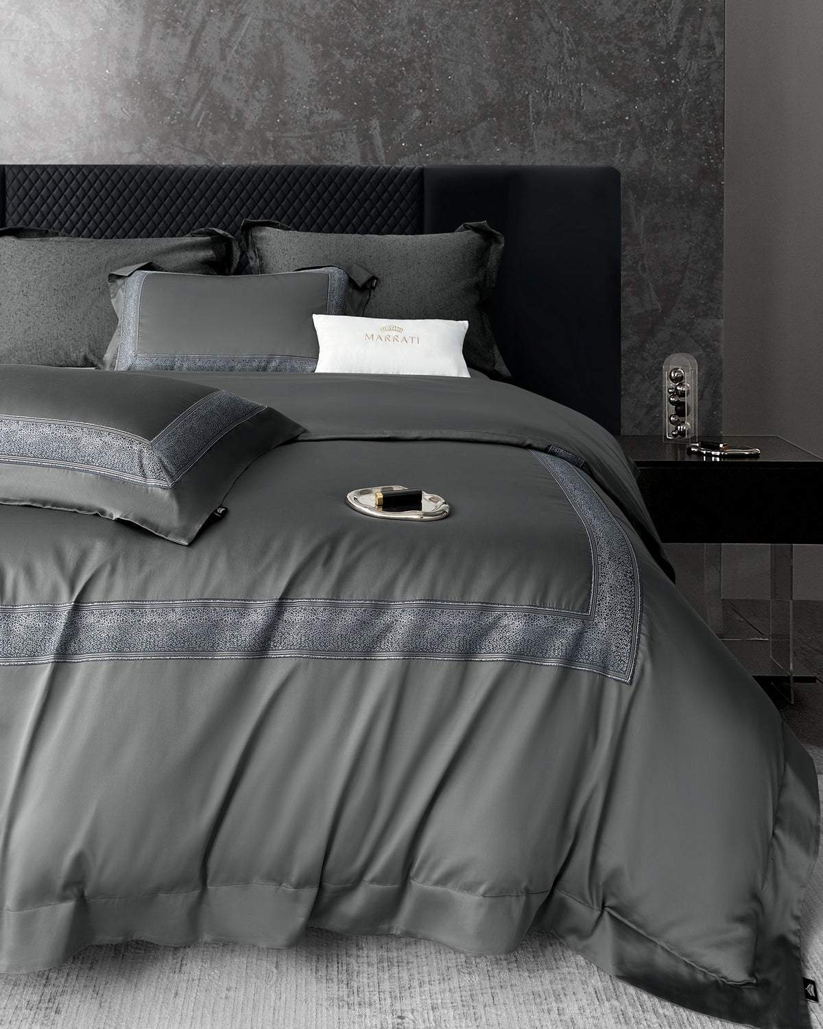Champs Pima Cotton Bedding — Imperial Grey — view 5