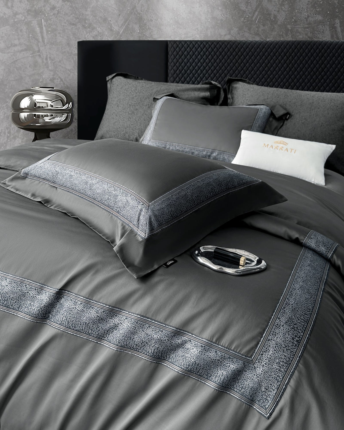 Champs Pima Cotton Bedding — Imperial Grey — view 7