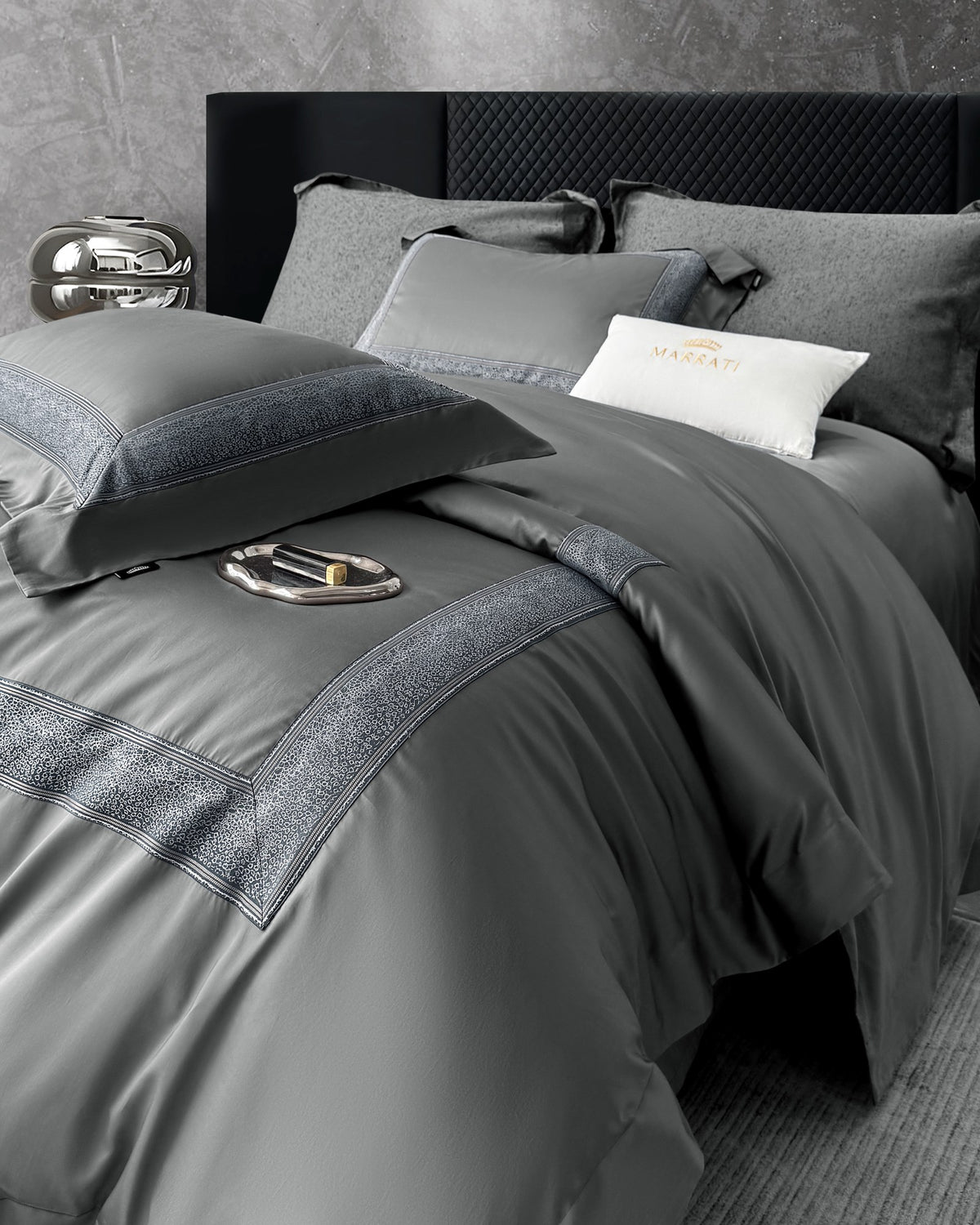 Champs Pima Cotton Bedding — Imperial Grey — view 12