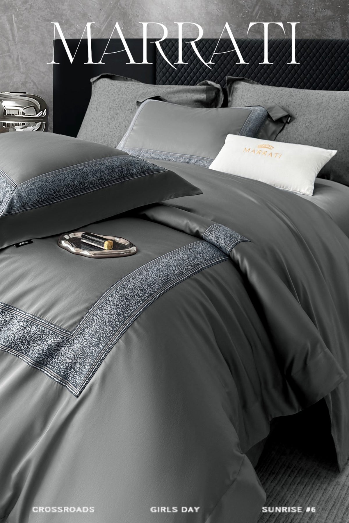 Champs Pima Cotton Bedding — Imperial Grey — view 14