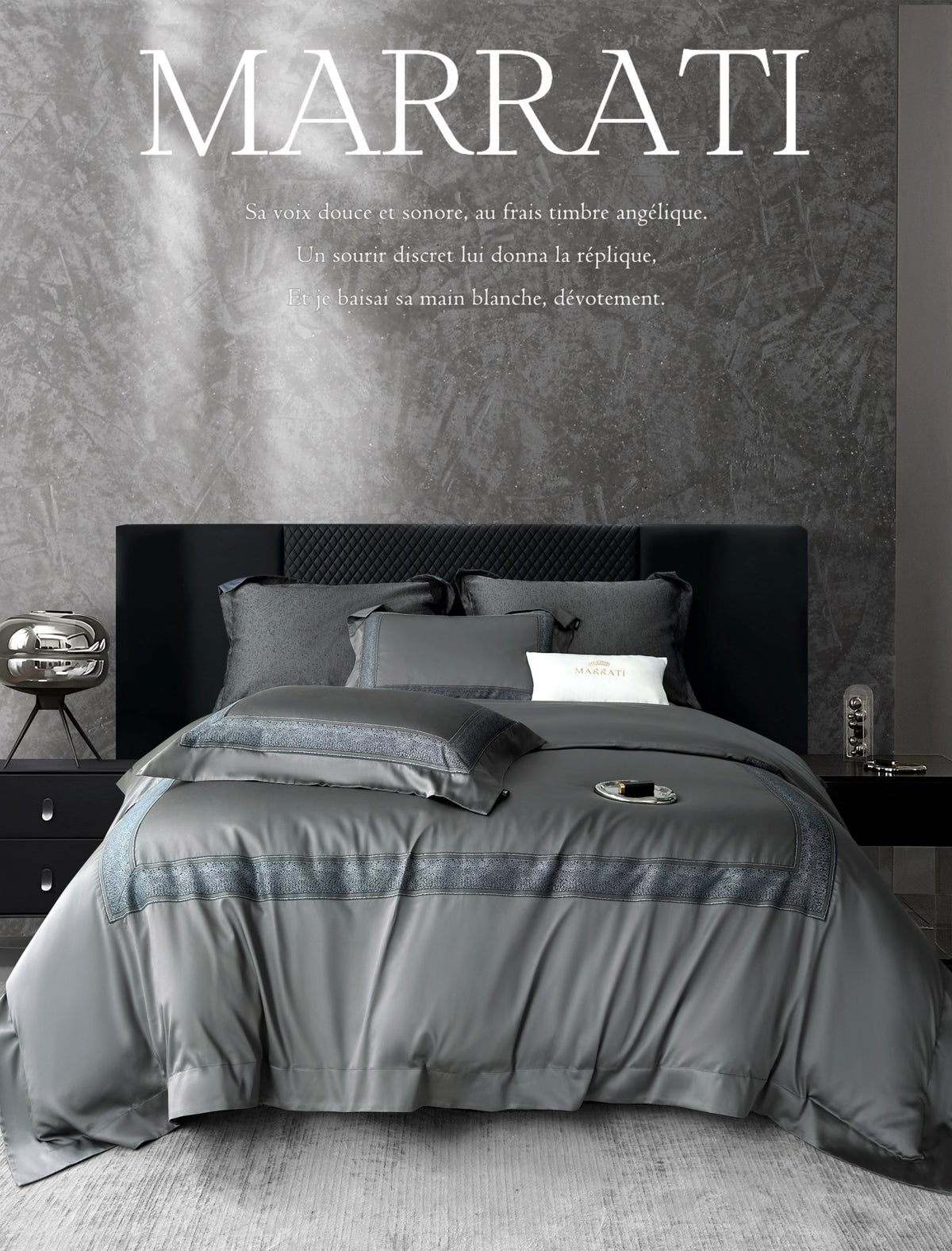 Champs Pima Cotton Bedding — Imperial Grey — view 15