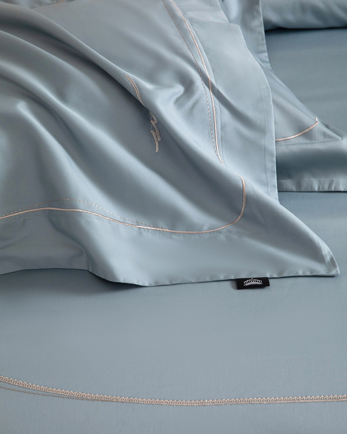 Beneath the Camellia Bedding — Fresh Blue — view 8