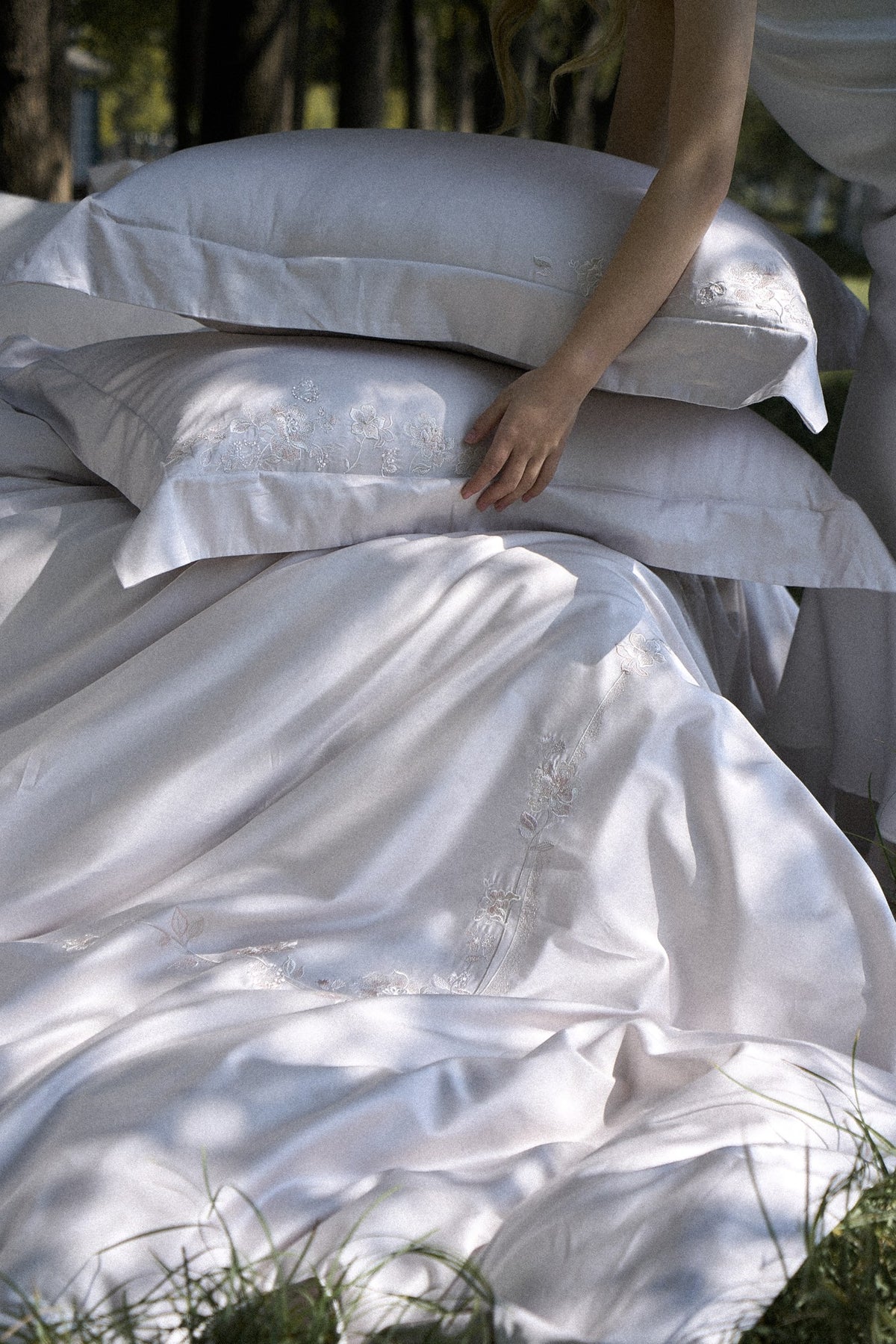 Floral Flourish Bedding — Grey Lavender — view 3