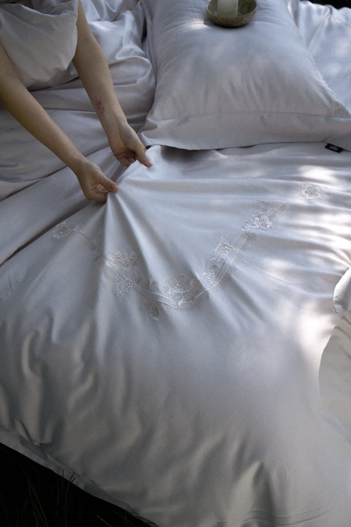 Floral Flourish Bedding — Grey Lavender — view 8