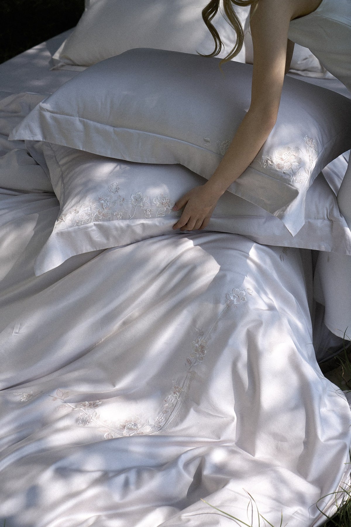 Floral Flourish Bedding — Grey Lavender — view 11