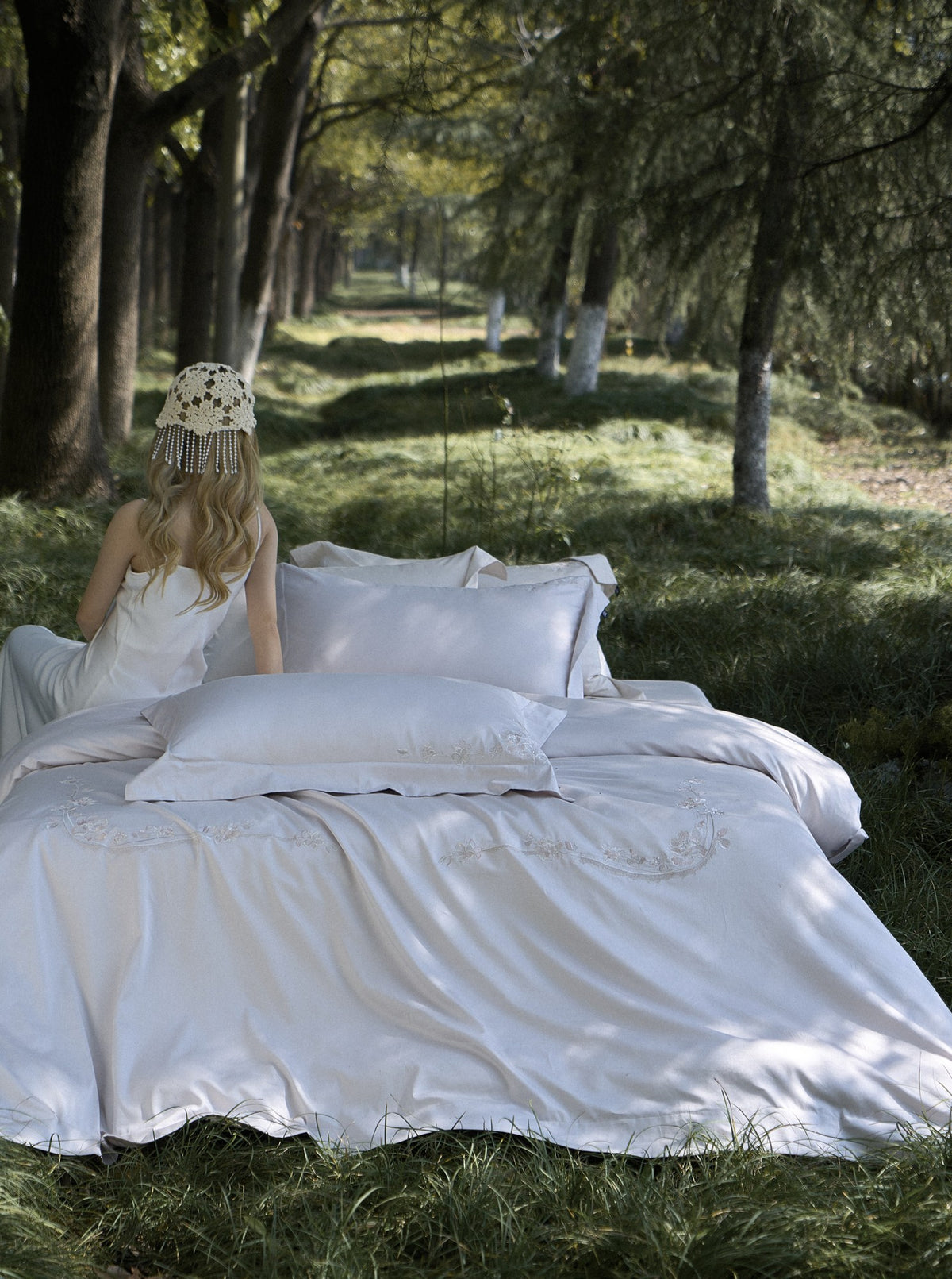 Floral Flourish Bedding — Grey Lavender — view 17