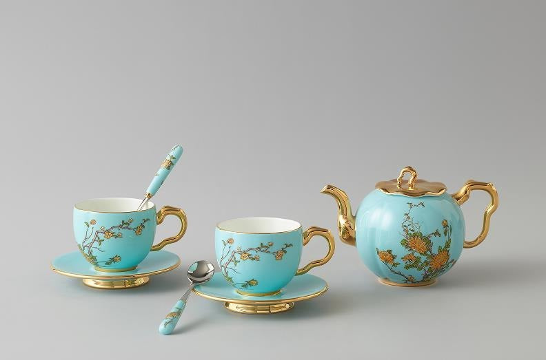 West Lake Blue Tea & Coffee Set - 8 Pieces, 480 ml