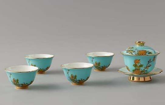 West Lake Blue Tea Set - 7 Pieces