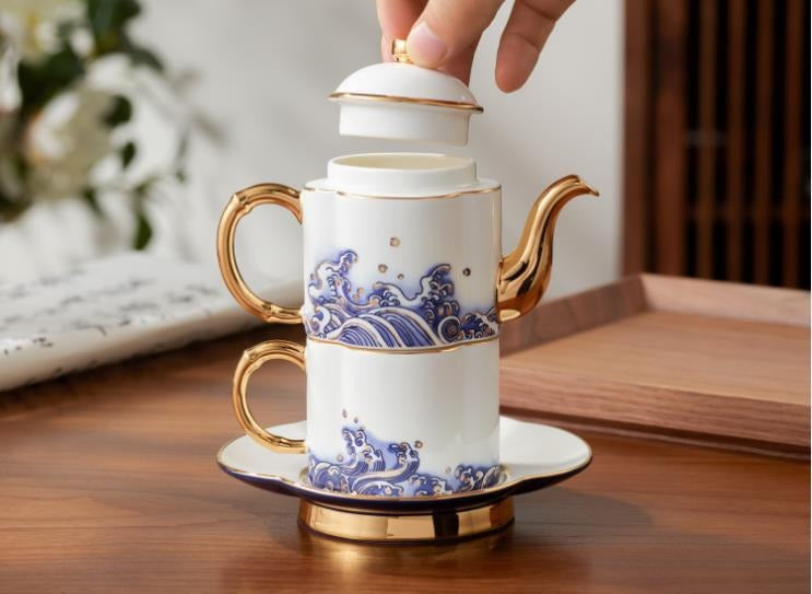 Ocean Pearl Tea Set - 4 Pieces, 180 ml