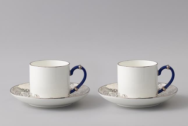Ocean Pearl Coffee Cup & Saucer Pair - 180 ml