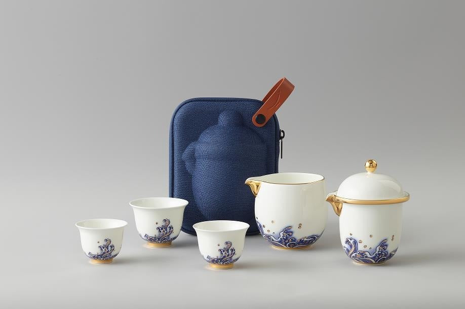 Ocean Pearl Travel Tea Set - 6 Pieces, 210 ml