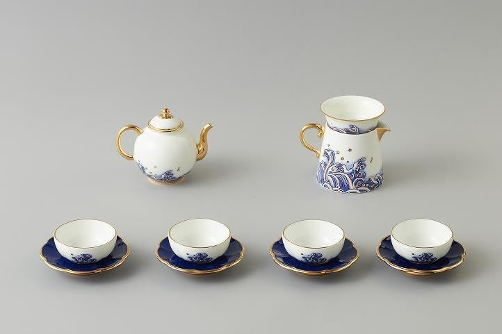 Ocean Pearl Tea Set - 9 Pieces, 120 ml