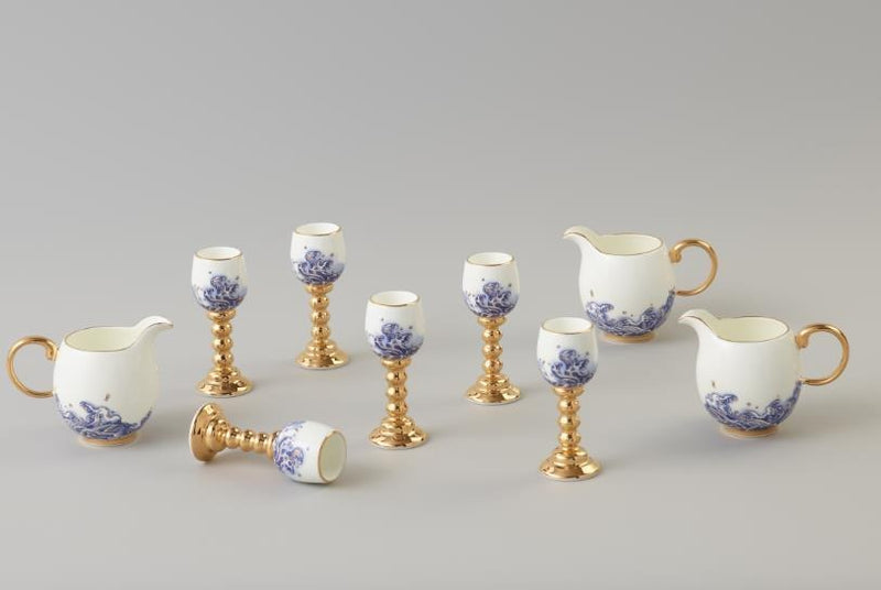 Ocean Pearl Wine Serving Set - 9 Pieces, 130 ml