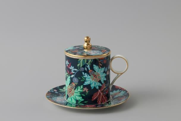 Garden of Happiness Lidded Cup Set - Blue