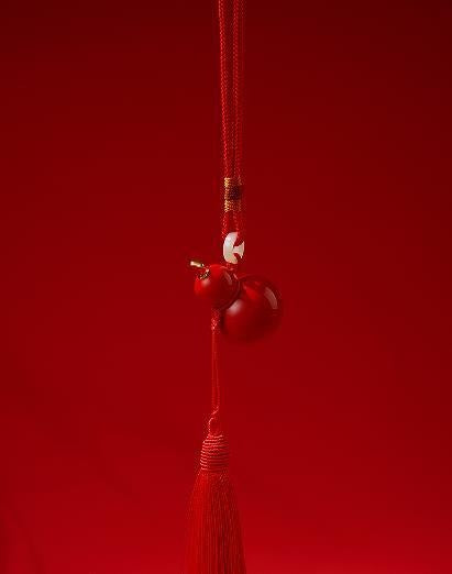 Treasure Gourd Ornament - Red, 42 mm