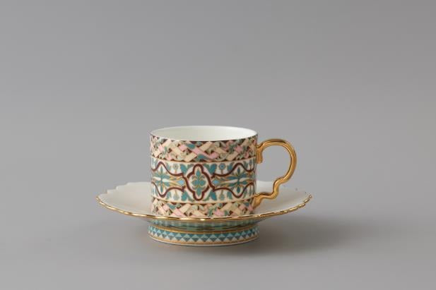 Purple & Gold Coffee Cup & Saucer - 2 Pieces
