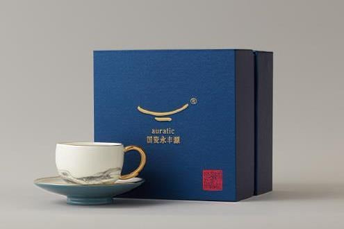 Thousand-Mile Landscape Cup & Saucer - Ink Wash, 140 ml